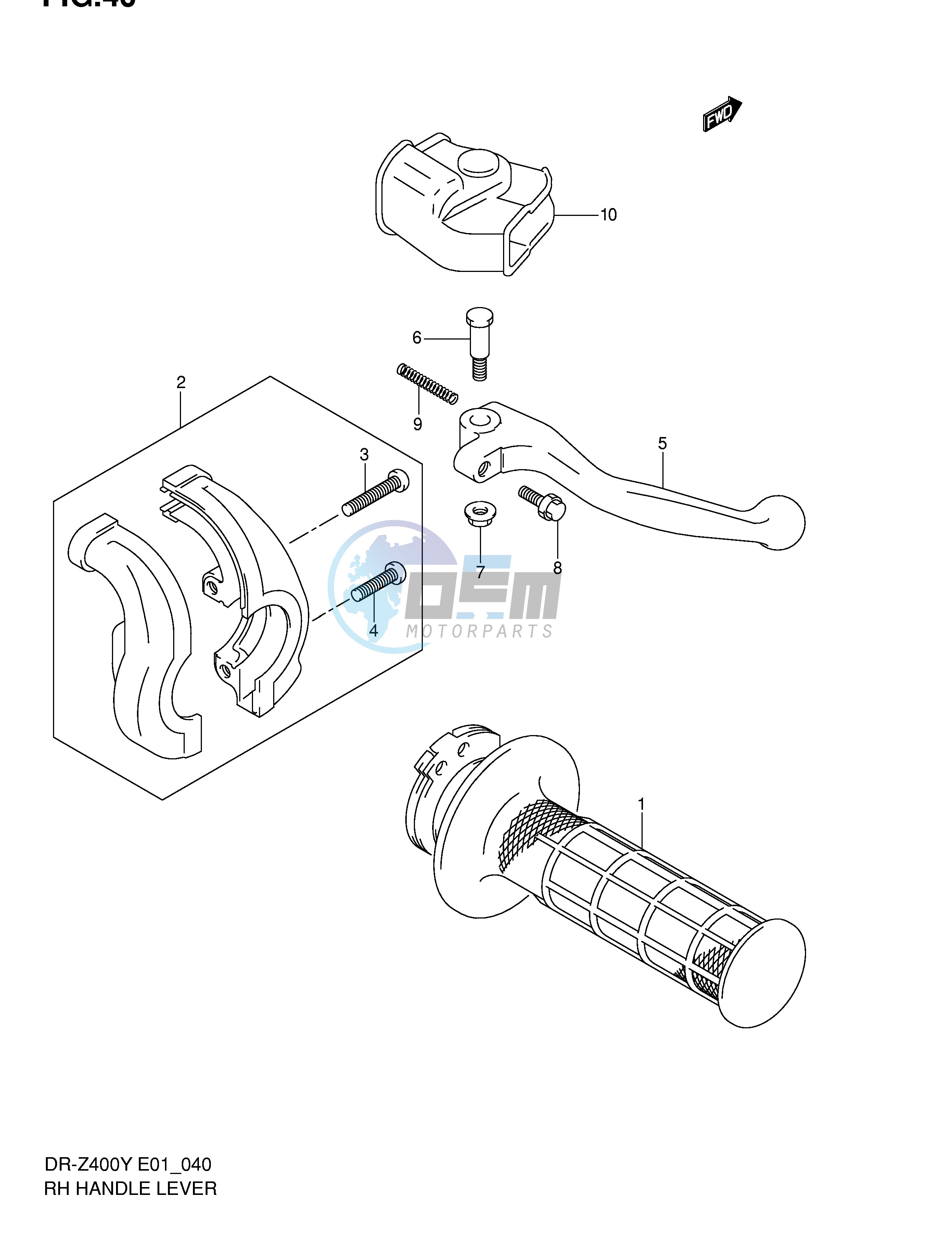 RH HANDLE LEVER (WITH OUT E24)