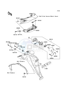 Z1000 ZR1000B8F FR GB XX (EU ME A(FRICA) drawing Taillight(s)