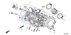 NC700XD NC700X 2ED drawing CYLINDER HEAD