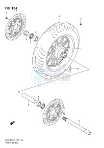 VLR1800 (E2) drawing FRONT WHEEL (VLR1800L1 E2)