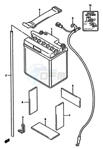 GSX750F (K-T) drawing BATTERY