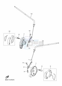 YFM90R (BD3M) drawing FRONT BRAKE