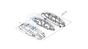 MAXSYM 400 EFI drawing DASHBOARD / SPEEDOMETER CABLE / WIRING HARNASS