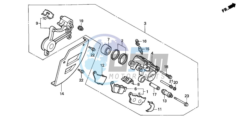 REAR BRAKE CALIPER