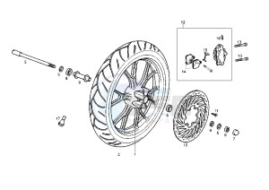 GPR REPLICA RACING EURO2 - 50 cc drawing FRONT WHEEL