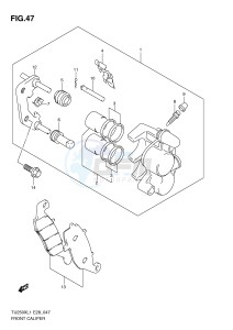 TU250X (E28) drawing FRONT CALIPER