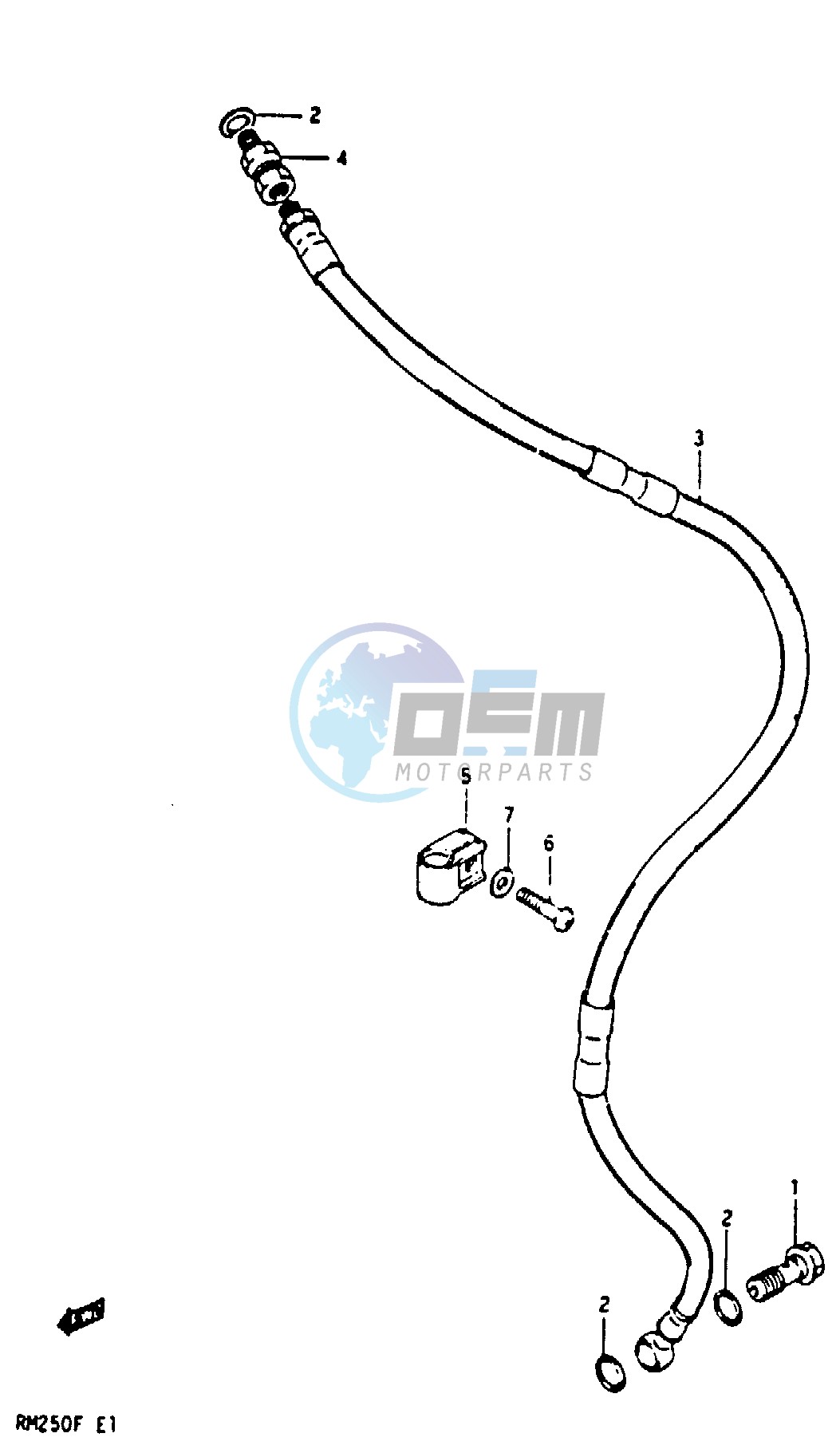 FRONT BRAKE HOSE (MODEL F)