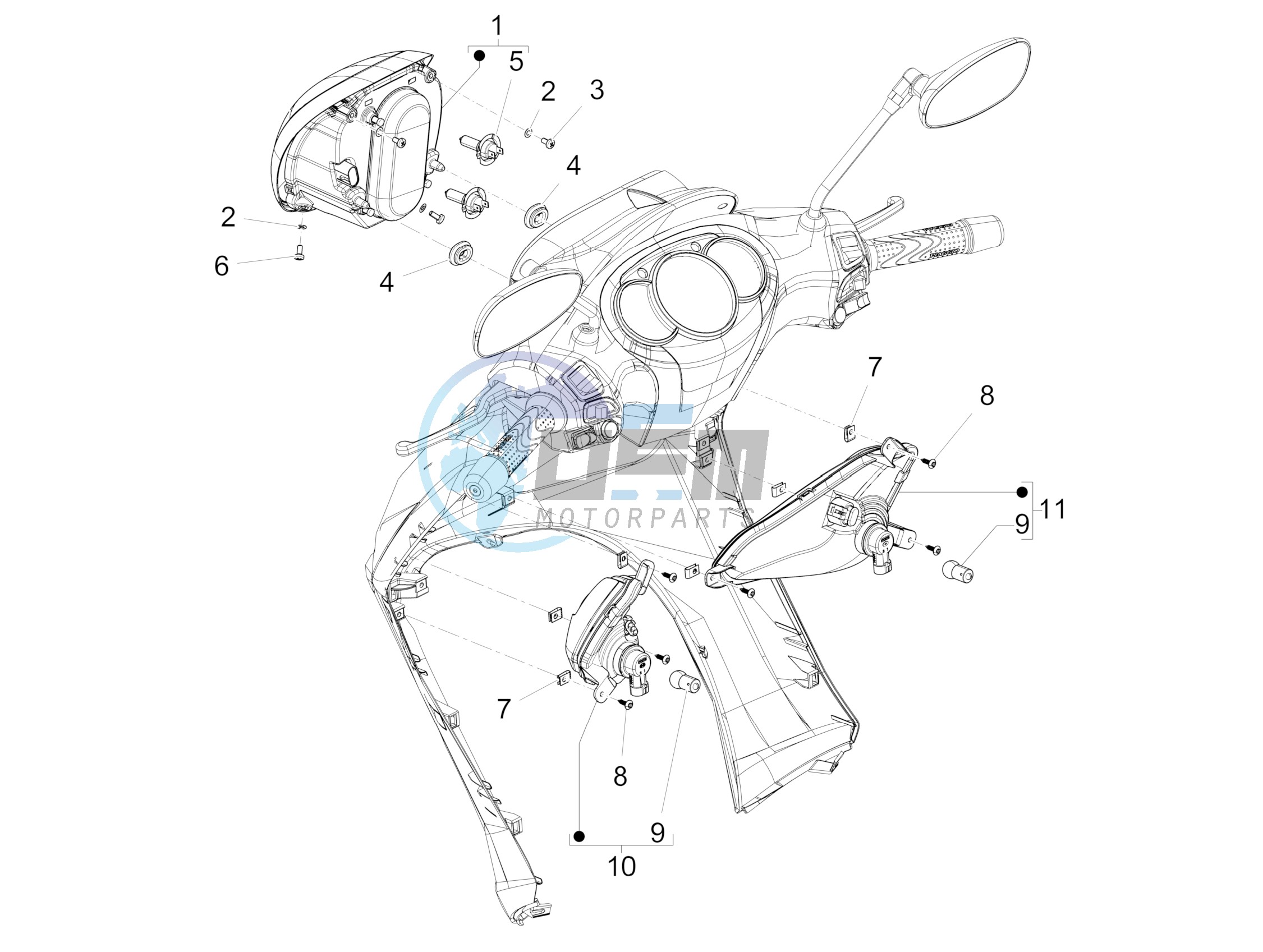 Front headlamps - Turn signal lamps