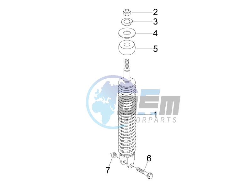 Rear suspension - Shock absorber - s