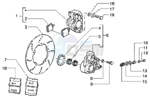 ET4 125 Leader drawing Disc brake caliper