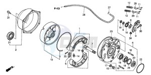 TRX350TM FOURTRAX drawing REAR BRAKE PANEL