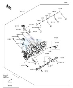 Z1000 ABS ZR1000GFF FR GB XX (EU ME A(FRICA) drawing Throttle