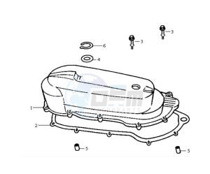 SHARK 50 E2 drawing CRANKCASE COVER LEFT