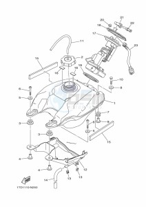 YFZ450R (BKDL) drawing FUEL TANK