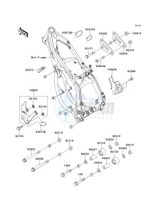 KX 125 L [KX125] (L3) [KX125] drawing FRAME FITTINGS