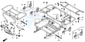 TRX200D FOURTRAX 200 drawing CARRIER