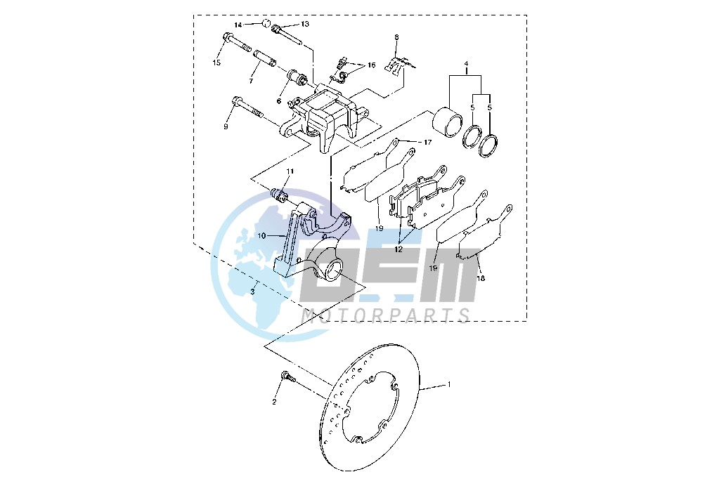 REAR BRAKE CALIPER