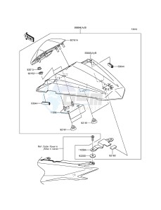 NINJA 300 ABS EX300BEFA XX (EU ME A(FRICA) drawing Accessory(Single Seat Cover)