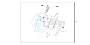 SH125B drawing TUV WINDSHIELD SH125 150