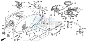 CB1300F CB1300SUPER FOUR drawing FUEL TANK