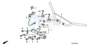 CRF230F9 Europe Direct - (ED / CMF) drawing HANDLE PIPE/TOP BRIDGE