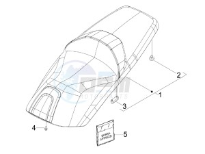 X7 125 Euro 3 drawing Saddle seats - Tool roll