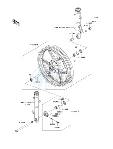 EX250 J [NINJA 250R] (J8F-J9FA) J8F drawing FRONT WHEEL