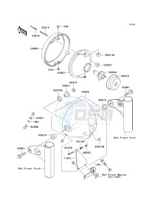 EJ 650 A [W650] (A2-A4 A4 CAN ONLY) W650 drawing HEADLIGHT-- S- -