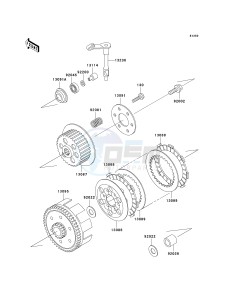 KX 65 A [KX65 MONSTER ENERGY] (A6F - A9FA) A8F drawing CLUTCH