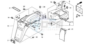 XL650V TRANSALP drawing REAR FENDER