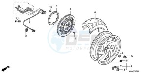 GL1800A SI - (SI) drawing REAR WHEEL