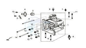 CITYCOM 300I S drawing CYLINDER HEAD CPL