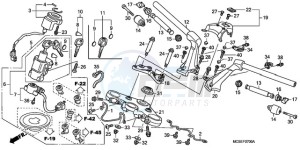 ST1300A9 Australia - (U / ABS MME) drawing HANDLE PIPE/TOP BRIDGE