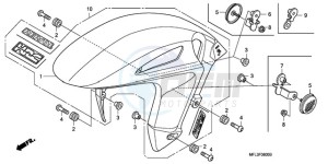 CBR1000RA9 UK - (E / ABS MKH MME REP) drawing FRONT FENDER