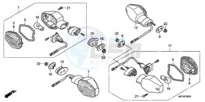 CB600FAA E / ABS MKH drawing WINKER