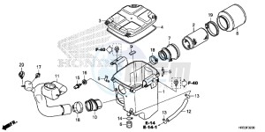 TRX420FM1E TRX420 Europe Direct - (ED) drawing AIR CLEANER