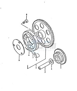 GSX750 (T-X) drawing STARTER CLUTCH