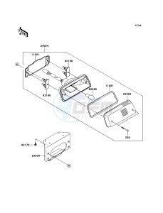 KVF650 4x4 KVF650D8F EU GB drawing Taillight(s)