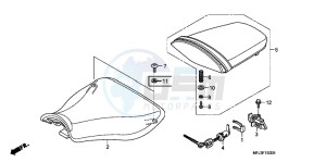 CBR600RRB drawing SEAT