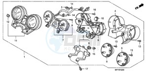 CB1300A9 France - (F / ABS CMF MME TWO) drawing METER (CB1300/CB1300A)