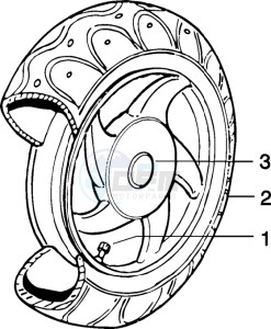 Zip 50 4T drawing Rear Wheel