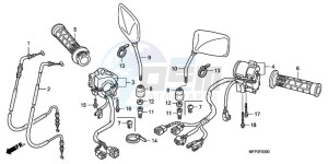 CB1300A9 BR / ABS CO MME - (BR / ABS CO MME) drawing SWITCH/CABLE