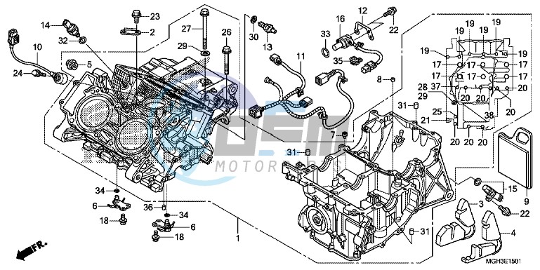 CRANKCASE (VFR1200XD)