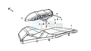 MAXSYM 600 I ABS EXECUTIVE (LX60A3-EU) (E4) (L7-M0) drawing BUDDYSEAT / REAR SUPPORT /