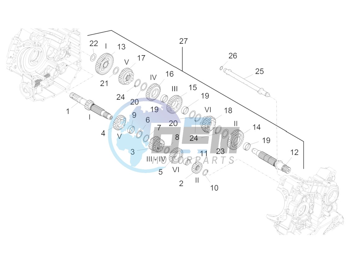 Gear box - Gear assembly