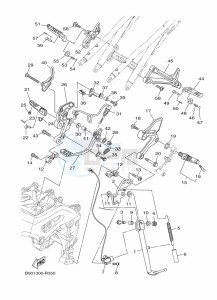 XSR900 MTM850 (BAE1) drawing STAND & FOOTREST