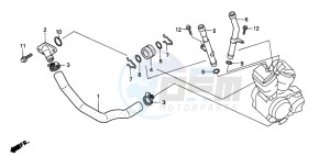 VT600C 400 drawing WATER PIPE