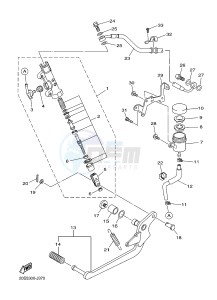 XJ6N 600 XJ6-N (NAKED) (B617 B618) drawing REAR MASTER CYLINDER