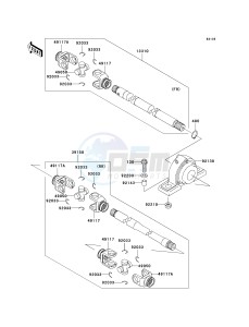 KAF 620 E [MULE 3010 4X4] (E6F-E8F) E8F drawing DRIVE SHAFT-PROPELLER