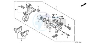 CBR1000RA9 UK - (E / ABS MKH MME REP) drawing REAR BRAKE CALIPER